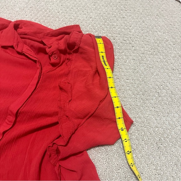 TOPSHOP Ruffle Sleeve Blouse - Picture 12 of 12